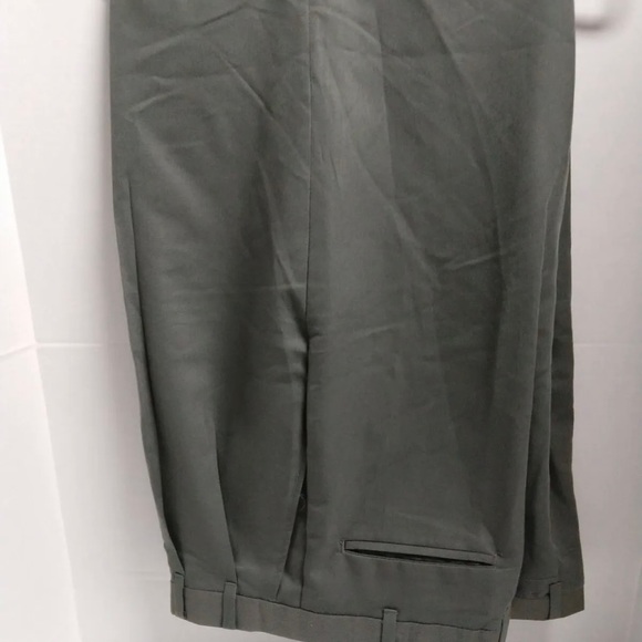 Vintage Manhattan Mens Khaki Pants 44x30 Poly / Rayon Made in USA - Picture 3 of 4
